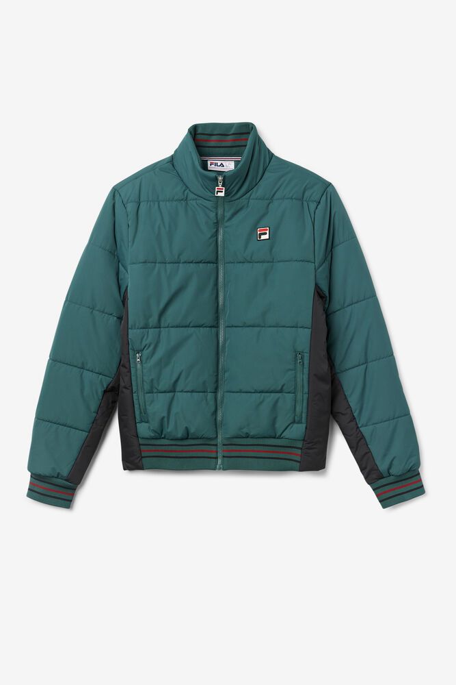 Fila Watson Puffer Green Jacket Mens - NZ 84153-KCDG